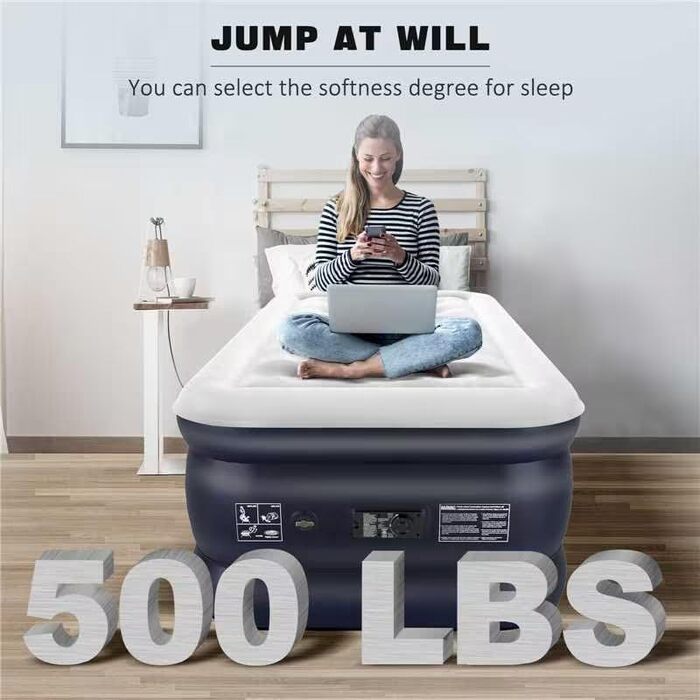 Надувний матрац NALONE для 2 осіб з самонадуваємою системою та вбудованим насосом, для кемпінгу та дому (Twin XL)