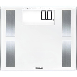Професійні ваги жиру в організмі Soehnle Shape Sense з преміальним аналізом тіла, ваги для ванної кімнати з режимом атлета, ваги для точного вимірювання та розрахунку ІМТ (100)