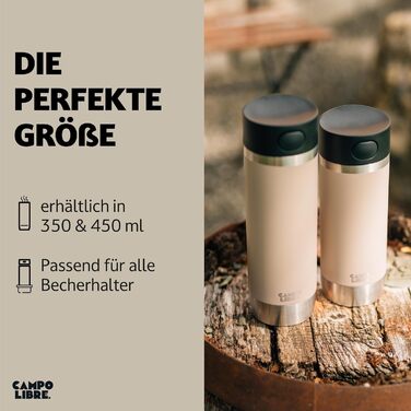 Термокружка Campo Libre® Anto I 450 мл Misty Pink: двостінна, з герметичним клапаном, для кави з собою