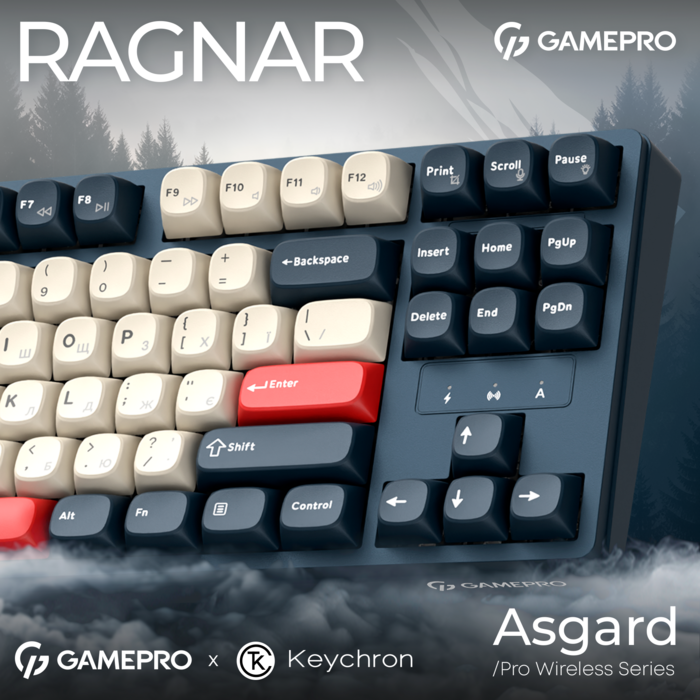 Бездротова механічна клавіатура GamePro Asgard Ragnar (MK285BL)