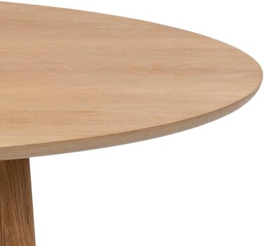 AC Design Furniture Pernille: Круглий обідній стіл, Ø 120 см, H 75 см, шпон дуба, скандинавський дизайн