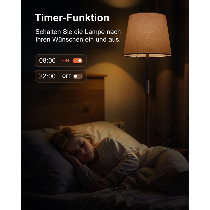 Світлодіодна торшер DUSKTEC RGB для вітальні, смарт-лампа з димером, керування через APP, тепле та холодне біле світло, 10W, 1200LM, аркова лампа для читання, приліжкова лампа