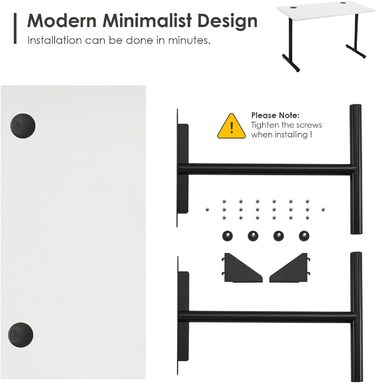 Бренд Domopolis Письмовий стіл Movian, білий/чорний, 120x60x73.6 см