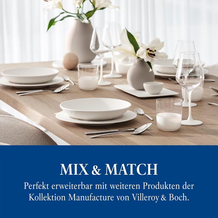 Набір склянок для віскі Villeroy & Boch Manufacture Rock Blanc (4 шт.), кришталеве скло, ручна робота, білий колір