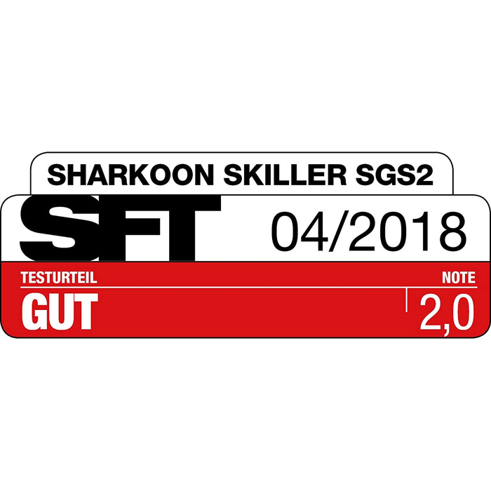 Геймінговий крісло Sharkoon Skiller SGS2 з тканинним покриттям, сталевий каркас, регульовані підлокітники, газліфт, колеса 60 мм, чорний/сірий