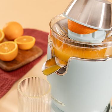 Електрична цитрусова преса Cecotec Xqueeze RetroJuice 1000 Green - 1000W, нержавіючий фільтр, 2 конуси різного розміру