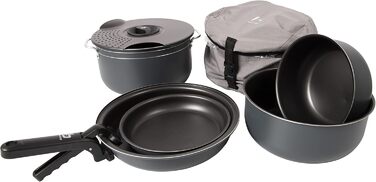 Набір кухонного посуду Bo-Camp 7-piece Camping Aluminium, Алюмінієвий, для кемпінгу та трекінгу