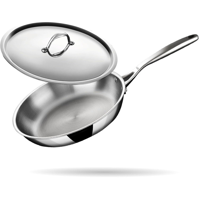 Нержавіюча сковорода Triply Stahl з кришкою, 24 см, 1.8 л (на 6 осіб)