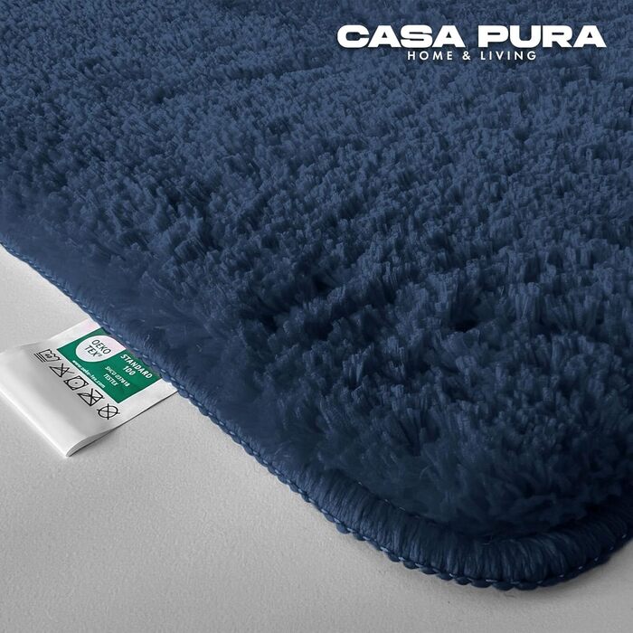 М'який килимок для ванної кімнати Casa Pura Sky Soft 80x150 см, Marineblau (морський блакитний)