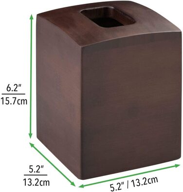 Коробка для косметичних серветок mdesign квадратна-практична коробка для гігієнічних серветок у ванній-коробка для серветок з сучасним і елегантним дизайном-колір - набір з 2 шт. (Еспресо)