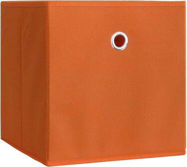Набір з 10 відкидних коробок Відкидна коробка Тканинний ящик Складна коробка Полична коробка Коробки для зберігання (помаранчевий)