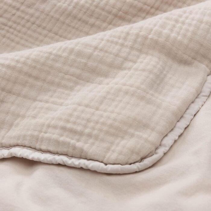 Муслінове покривало Азорське 180x230 см - 100 бавовна - Ідеально підходить в якості покривала Плед м'який плед для односпального і двоспального ліжка - (натуральний, 275 х 265 см)
