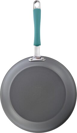 Набір посуду Rachael Ray Cucina Harteloxiertes Antihaft, Тöpfe und Pfannen, алюміній, сірий з блакитними ручками