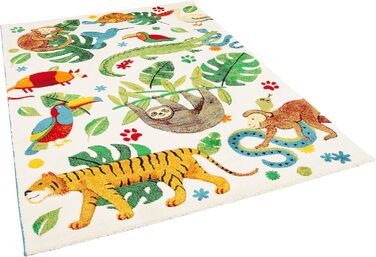 Килимок для дитячої Maui Kids Colorful з принтом Jungle Animal Print в 5 розмірах (140х200 см)