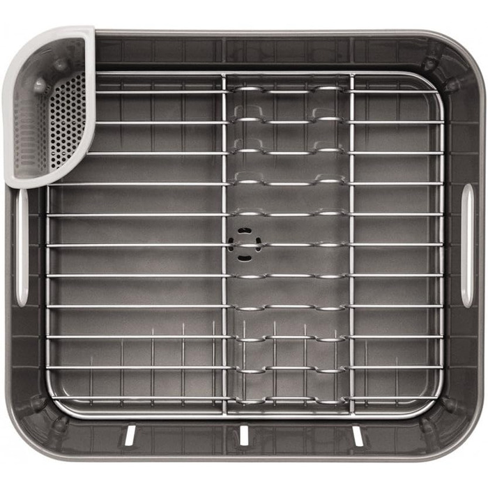 Сушарка для посуду Simplehuman KT1104 компактна, пластикова, сіра - 5 років гарантії