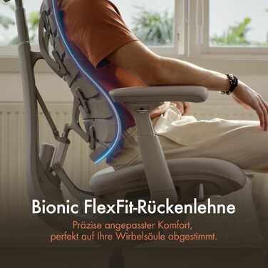 Ергономічне крісло LiberNovo Moss Green для офісу – регульоване, з адаптивною підтримкою попереку, кутом нахилу 160°, інтегрованим розтягуванням хребта, глибина сидіння 48 см. Тільки крісло