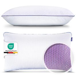 Подушка Mister Sandman 40x80 см, ортопедична з Memory Foam та Honeycomb GelFlex Grid, дихаюча та пральна, для сну на боці, спині та животі, набір 1 шт.