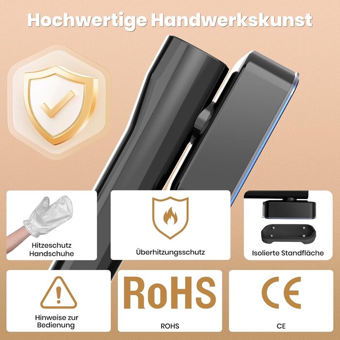 Портативний парогенератор для подорожей 2-в-1 Black, Швидкий нагрів 15с