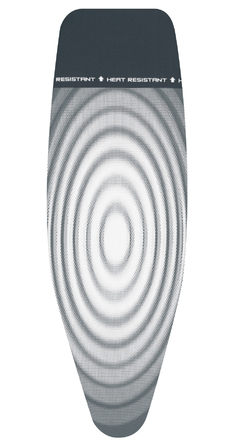 Чохол для прасувальной дошки Brabantia Ironing Table Covers D 4мм поролону, 4мм фетру 135x45 см (135842), черно-белый