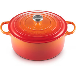 Жаровня Le Creuset Signature з чавуну з кришкою, Ø 30 см, об'єм 8.1 л, для всіх типів плит, включаючи індукційну, кольорова: Огнений Рубін