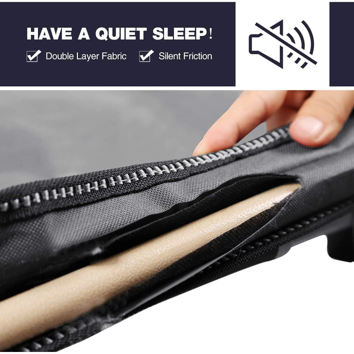 Розкладне кемпінгове ліжко REDCAMP XXL, посилене ліжко для відпочинку (ширина 71 см, навантаження до 226 кг), сіро-чорне