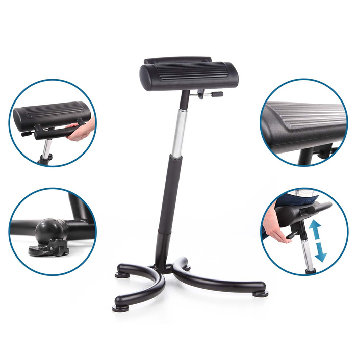 Підставка для ніг / Офісне крісло TOP WORK 30 чорний hjh OFFICE