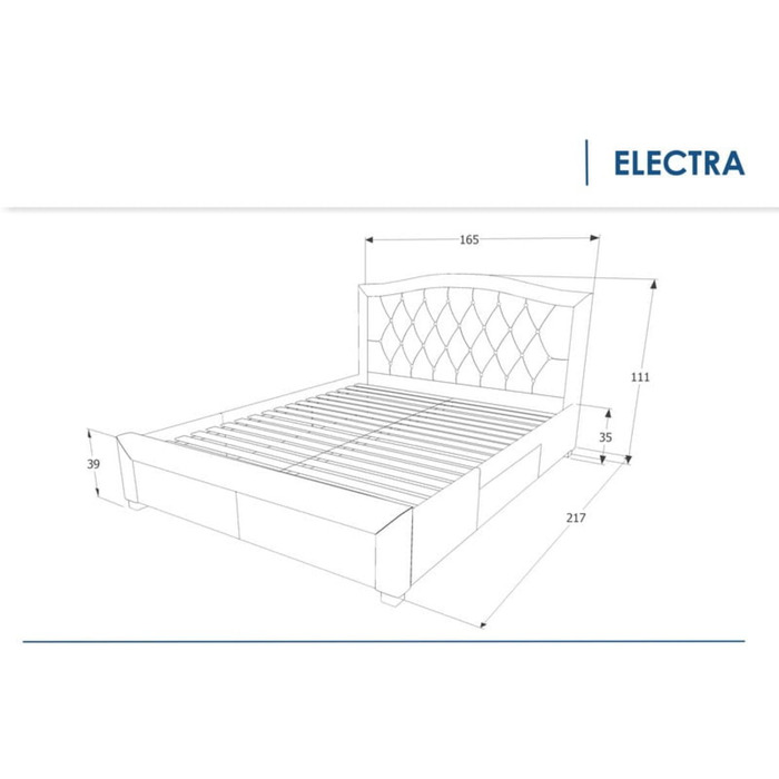 Ліжко ELECTRA 160X200 сіре/дуб TAP.76