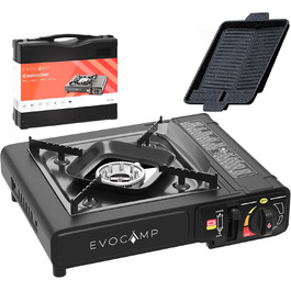 Газовий наметний пальник Gaskocher 1-flammig з П'єзозапалюванням, для картриджів MSF-1a 227g, з кейсом - ідеальний для кемпінгу та BBQ