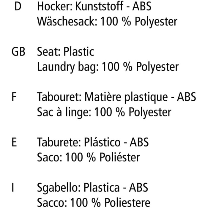 WENKO 2в1 пуф-кошик Wing Білий - для збору білизни, табурет для ванної кімнати з винімним мішком для білизни, об'єм 33 л, пластик (ABS), 45 x 48 x 33 см, білий