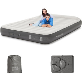 Надувна матрац Naturehike 2 персони з електричним насосом, 200x150x25 см, самонадувна, для кемпінгу та дому, преміум-якість