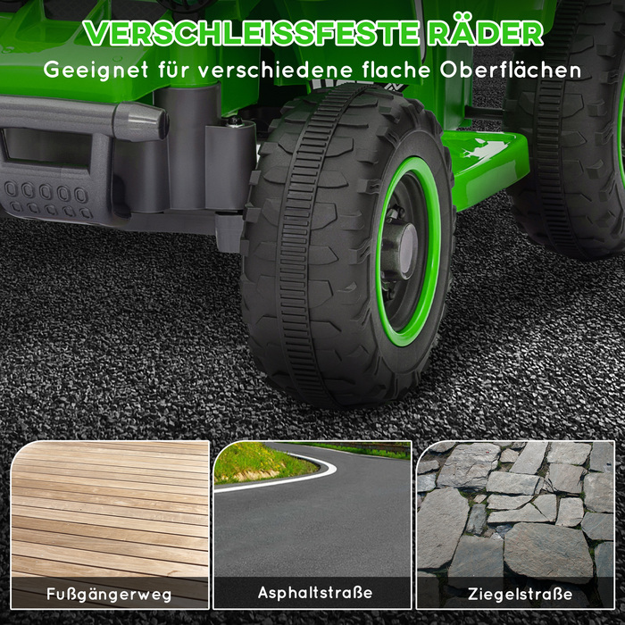 AIYAPLAY Kids Electric Quad Electric Kids Quad з функцією вперед і назад, LED і Sound Електромобіль для дітей 1,5-3 роки 3 км/год Металевий зелений | Аосом