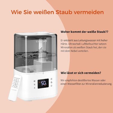 Зволожувач повітря Luxaid HU-802 4.5л з пультом, гігростатом, таймером та автовимкненням для спальні та великих приміщень