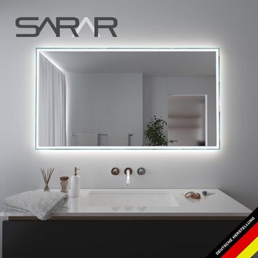 Дзеркало для ванної кімнати Sarar Vittoria з LED-підсвічуванням 80x70 см, Made in Germany