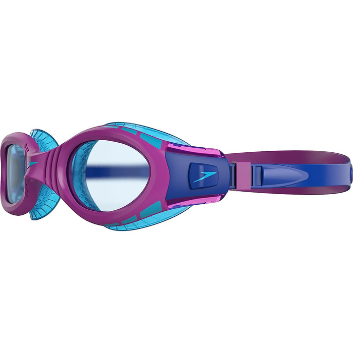 Плавальні окуляри Speedo унісекс дитячі юніорські плавальні окуляри Futura Bio Fuse Flexi Seal (1 упаковка) універсальний розмір для серфінгу синій / фіолетовий колір / м'ята перцева