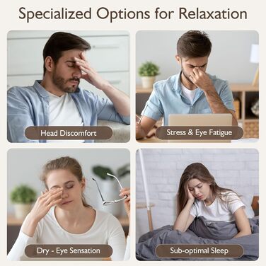 Масажер для очей XJUGEZ з підігрівом, вібрацією та Bluetooth, 4 режими, маска для очей, покращує сон, подарунок для жінок та чоловіків, чорний