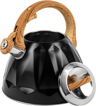 Чайник Karl Hausmann 3L з автоматичним свистком для індукційних, газових та електричних плит - з нержавіючої сталі