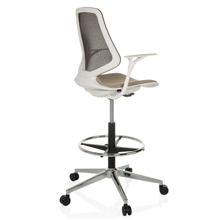 Офісне крісло / Барний стілець TOP WORK STYLE, тканина бежевого кольору, hjh OFFICE