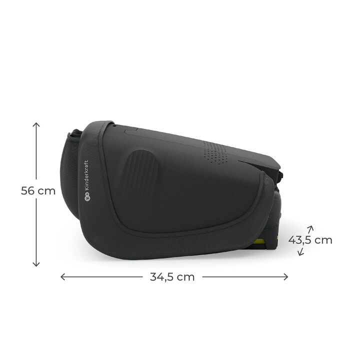 Автокрісло Kinderkraft UNITY 2 i-Size, 100-150 см, 3,5-12 років, регульована підголівник, AIR FLOW, 5 положень спинки, чорний