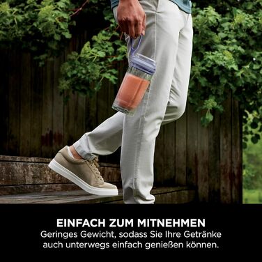 Портативний блендер Ninja Blast Max: 570 мл, акумулятор, чаша та кришка, 3 функції, для смузі та протеїнових коктейлів BC251EULD