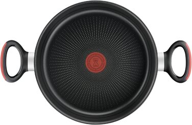 Каструля Lagostina Linea Rossa, індукційна, з двома ручками, Ø 24 см, алюміній, з кришкою, для плити та духовки, чорна