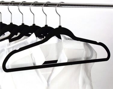 Вішалки для одягу Yaheetech 100 шт. - вішалки для костюмів, чорні, з поворотним гачком 360°