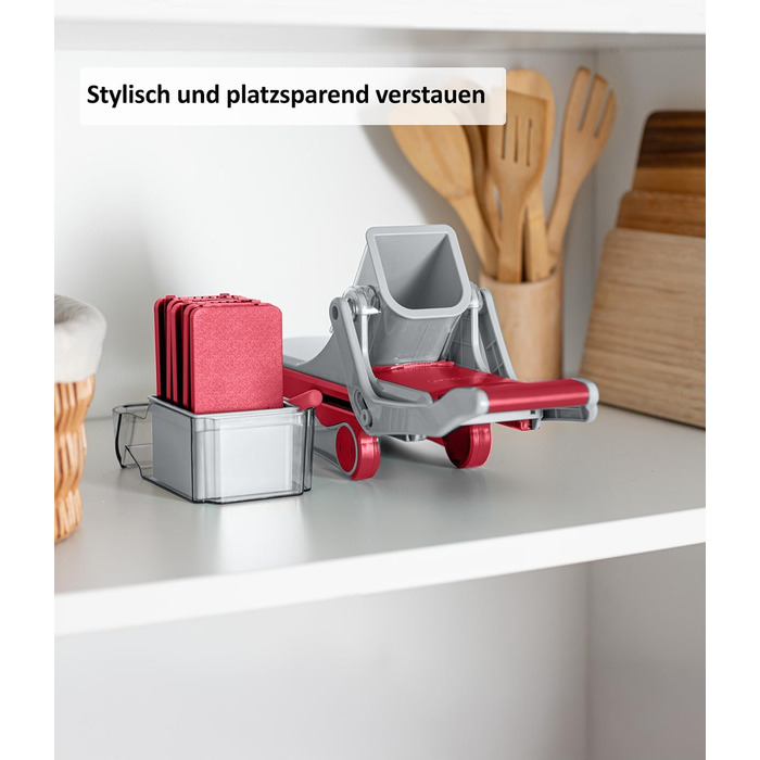 Nicer Dicer Mandoline 12-ти частинний набір для нарізки овочів: слайсер, шматовиця, для гурки, кухонний слайсер, слайсер для джиран, для нарізки соломкою, преміум-якість, турквіз/зелений (червоно-сірий)