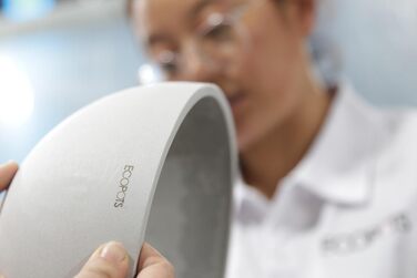 Квітчар Ecopots великий, сірий, діаметр 50 см - квітчар для дому та саду