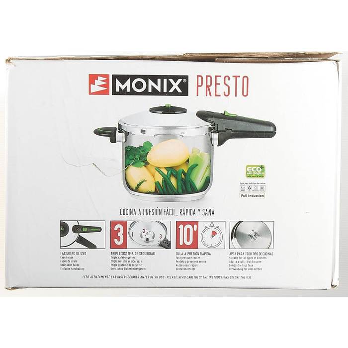 Скороварка Monix M911001 Presto, 4 л, без кольору