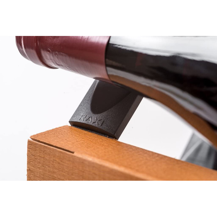 Стильна полиця для вина RAXI™ з бука (2 пляшки) - преміум дизайн