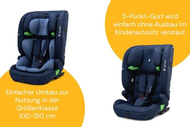 Дитяче автокрісло Osann Flux Isofix, i-Size від 76 до 150 см, зростаюче дитяче автокрісло Isofix - сірий меланж (I-Size Navy Melange)