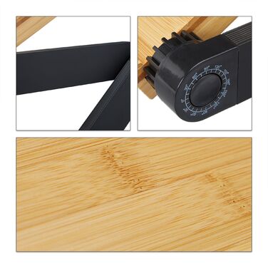 Підставка для ноутбука Relaxdays з бамбука та алюмінію