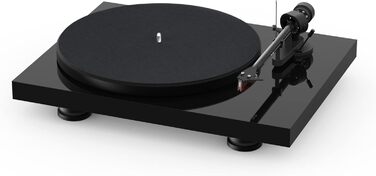 Програвач вінілу Pro-Ject Debut Carbon EVO з карбоновим тонармом, електронним перемикачем швидкості та голкою Ortofon 2M Red, глянцевий чорний