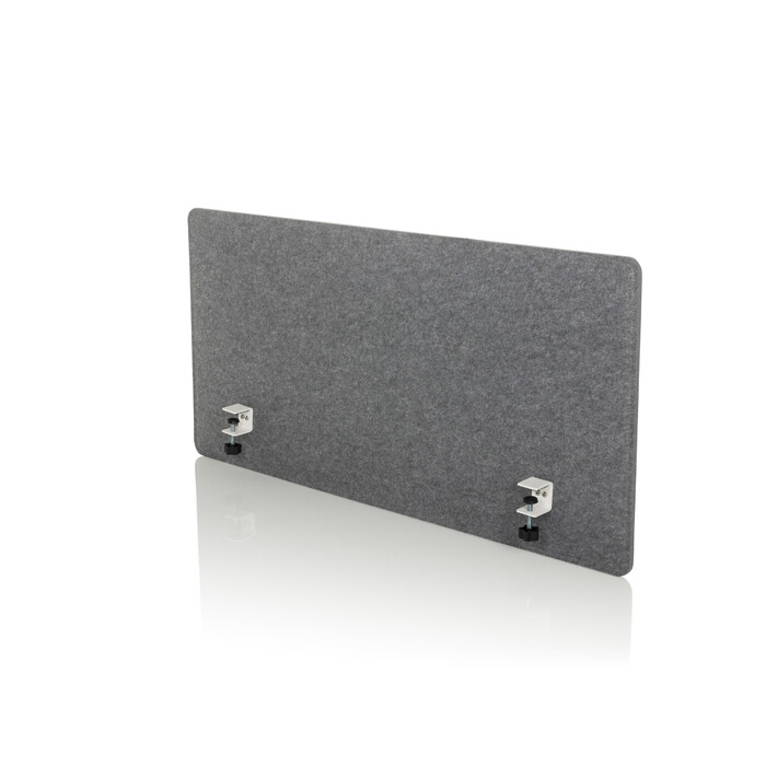 Звукоізолююча перегородка на стіл FLEXMIUT 3D 120x60x1 PET сірий hjh OFFICE