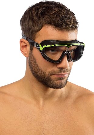 Плавальні окуляри Cressi унісекс Skylight для плавання преміум-класу, 100 захист від ультрафіолету, високоякісні матеріали (1 упаковка) (один розмір підходить всім, чорні/чорні / сірі копчені лінзи)